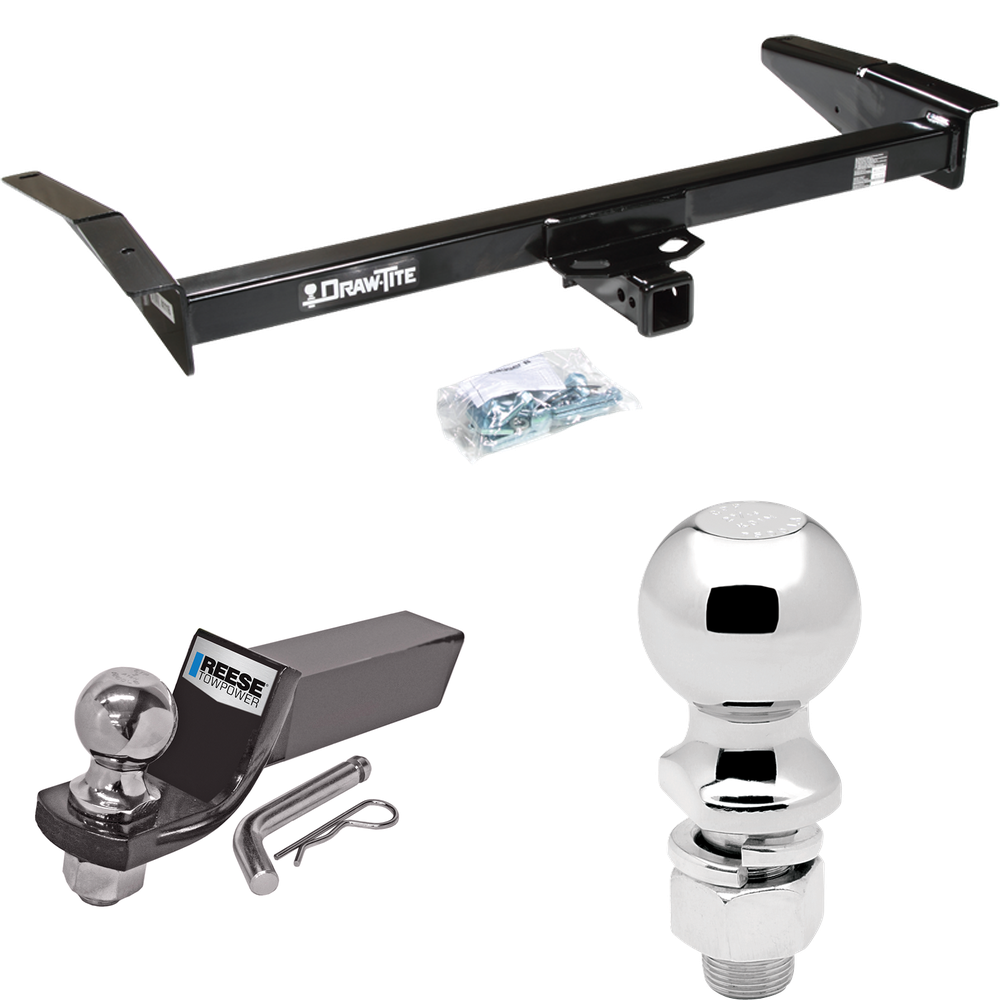 Fits 1980-1983 Lincoln Mark VI Trailer Hitch Tow PKG w/ Starter Kit Ball Mount w/ 2" Drop & 2" Ball + 2-5/16" Ball By Draw-Tite