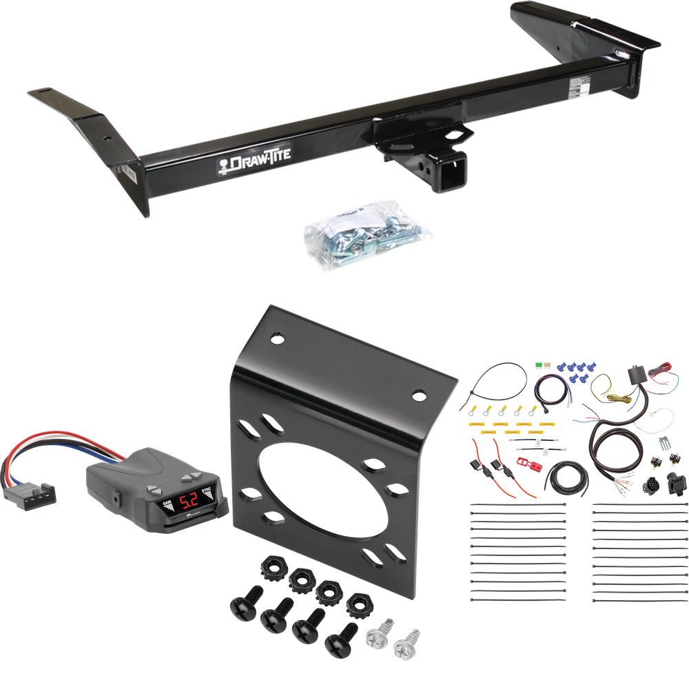 Se adapta al paquete de enganche de remolque Ford Crown Victoria 1998-2009 con control de freno Tekonsha Brakeman IV + cableado RV de 7 vías de Draw-Tite