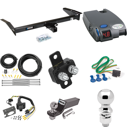 Fits 1983-1997 Mercury Grand Marquis Trailer Hitch Tow PKG w/ Tekonsha Primus IQ Brake Control + 7-Way RV Wiring + 2" & 2-5/16" Ball & Drop Mount By Reese Towpower