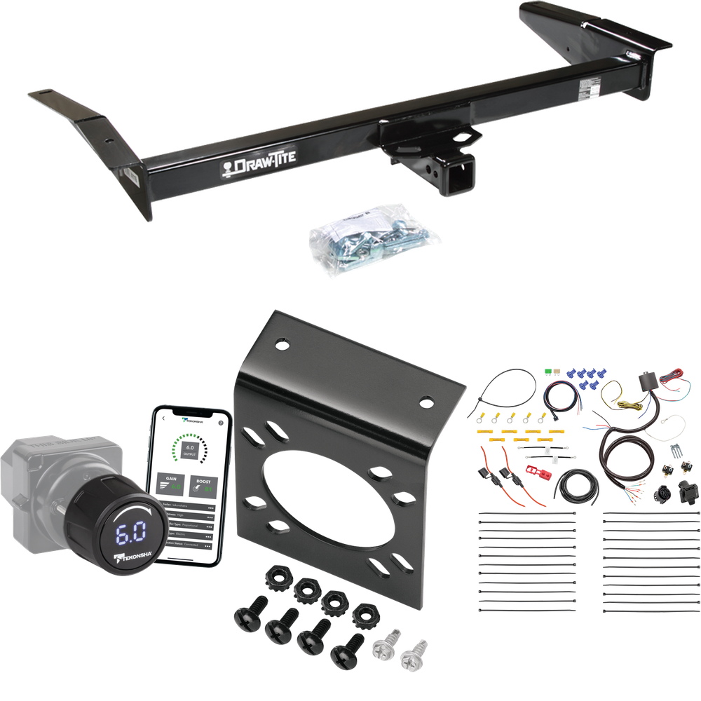 Se adapta al paquete de enganche de remolque Mercury Grand Marquis 1998-2011 con control de freno inalámbrico Bluetooth Tekonsha Prodigy iD + cableado RV de 7 vías de Draw-Tite