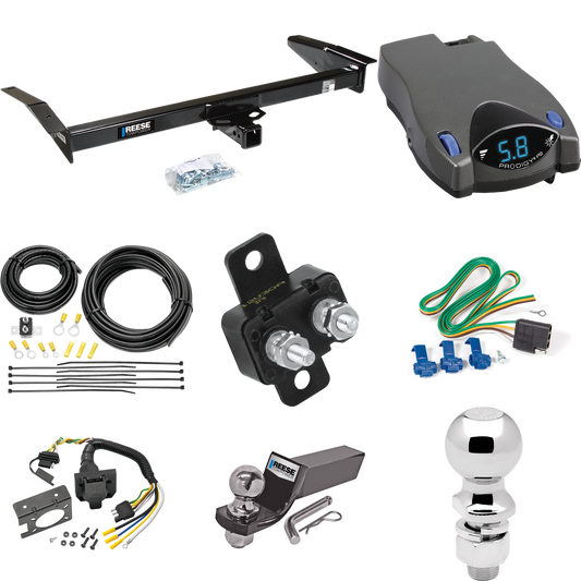 Se adapta al paquete de remolque con enganche para remolque Mercury Grand Marquis 1983-1997 con control de freno Tekonsha Prodigy P2 + cableado RV de 7 vías + soporte de bola y caída de 2" y 2-5/16" de Reese Towpower