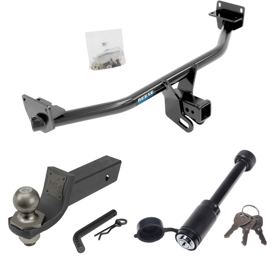 Fits 2016-2018 Hyundai Tucson Trailer Hitch Tow PKG + Interlock Tactical Starter Kit w/ 2" Drop & 2" Ball + Tactical Dogbone Lock By Reese Towpower