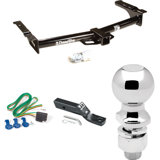 Se adapta al paquete de enganche de remolque Ford E-150 Econoline 2003-2007 con cableado plano de 4 + soporte de bola con caída de 2" + bola de 2-5/16" de Draw-Tite