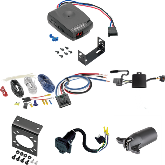 Fits 2023-2023 KIA Sorento 7-Way RV Wiring + Pro Series Pilot Brake Control + Generic BC Wiring Adapter + 7-Way to 4-Way Adapter By Tekonsha