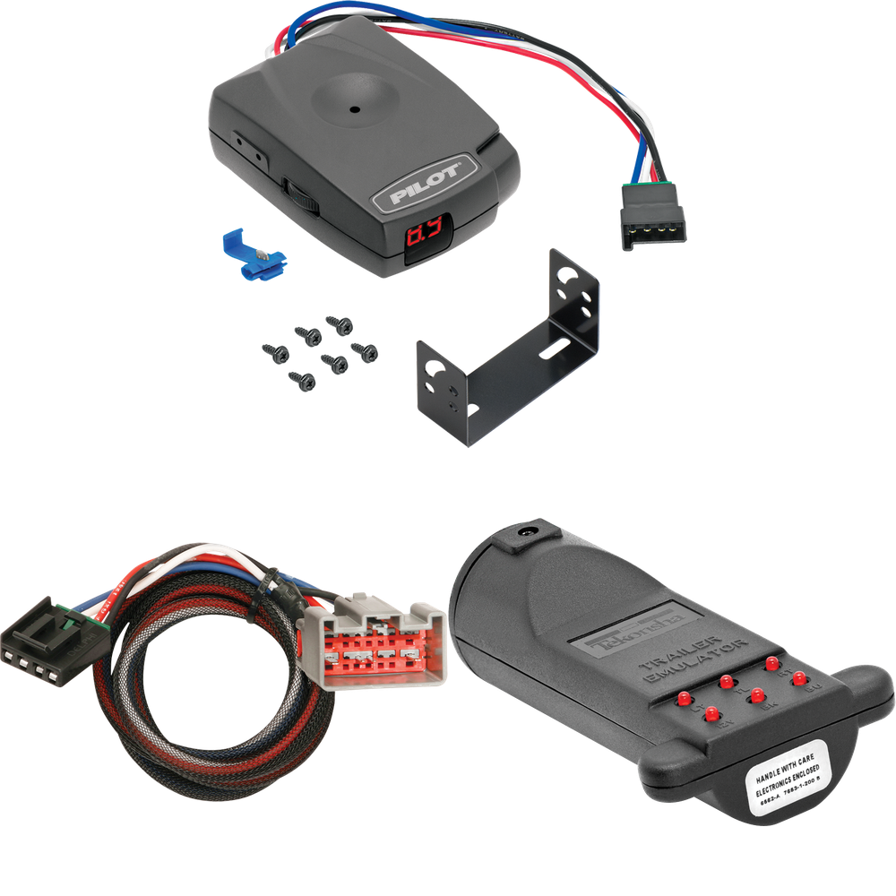 Compatible con control de freno piloto Thor Coleman Motorhome Pro Series 2022-2023 + adaptador BC Plug &amp; Play + emulador de remolque de probador de control de freno (para modelos de 7 vías de fábrica) de Pro Series