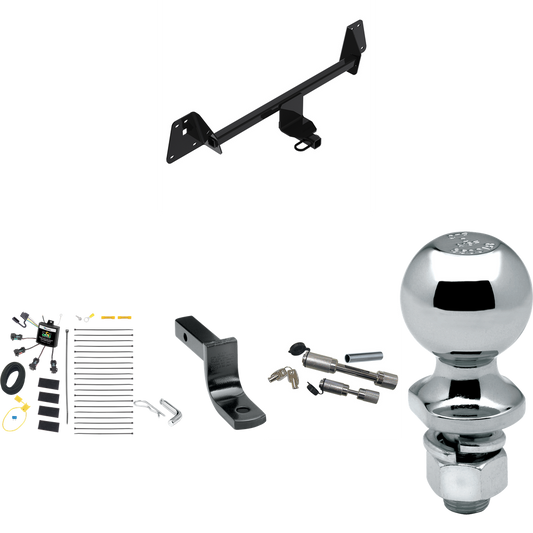 Se adapta al paquete de remolque con enganche de remolque Toyota Prius 2020-2022 con arnés de cableado de 4 contactos planos "sin empalme" + barra de tracción + bola de 2" + enganche doble y bloqueos de acoplador de Reese Towpower