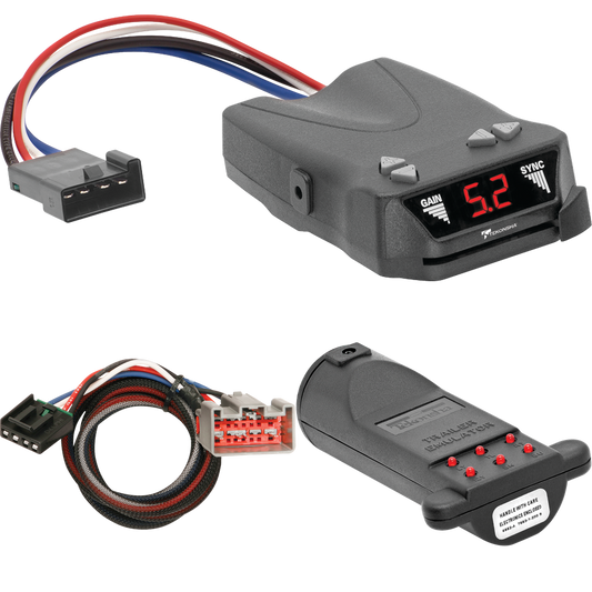 Fits 2018-2023 Entegra Coach Odyssey Motorhome Tekonsha Brakeman IV Brake Control + Plug & Play BC Adapter + Brake Control Tester Trailer Emulator (For w/ factory 7 Way Models) By Tekonsha