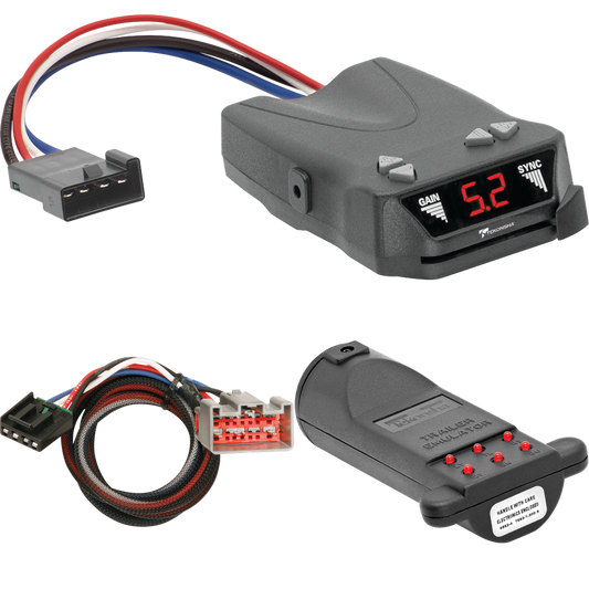 Fits 2010-2013 Itasca Impulse Motorhome Tekonsha Brakeman IV Brake Control + Plug & Play BC Adapter + Brake Control Tester Trailer Emulator (For w/ factory 4 Flat Models) By Tekonsha