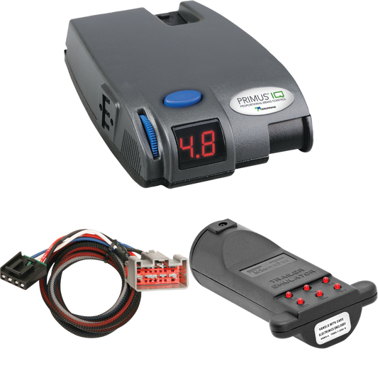 Fits 2018-2023 Entegra Coach Odyssey Motorhome Tekonsha Primus IQ Brake Control + Plug & Play BC Adapter + Brake Control Tester Trailer Emulator (For w/ factory 7 Way Models) By Tekonsha