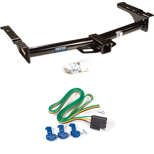 Fits 2003-2007 Ford E-350 Econoline Super Duty Trailer Hitch Tow PKG w/ 4-Flat Wiring Harness By Reese Towpower