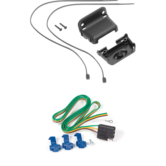 Fits 1974-1975 International 200 4-Flat Vehicle End Trailer Wiring Harness + Wiring Bracket By Reese Towpower