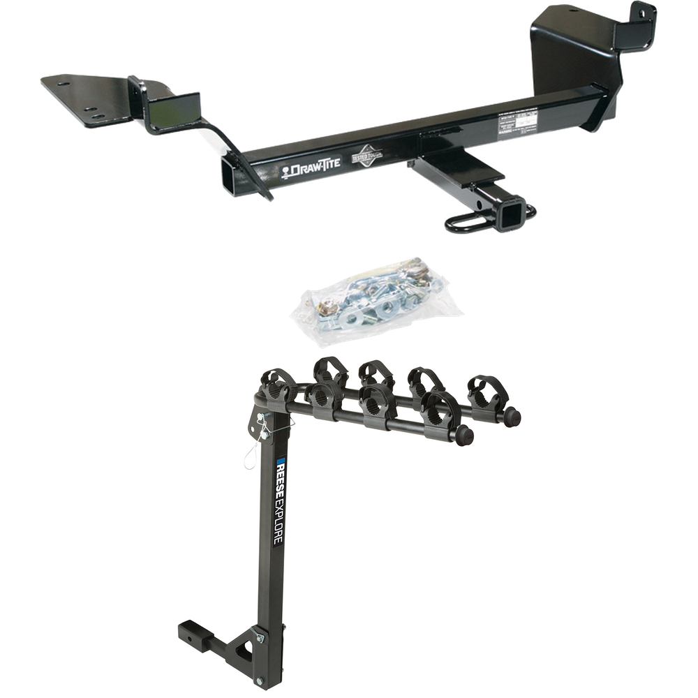 Fits 2005-2009 Buick Allure Trailer Hitch Tow PKG w/ 4 Bike Carrier Rack (For (Canada Only) Models) By Draw-Tite