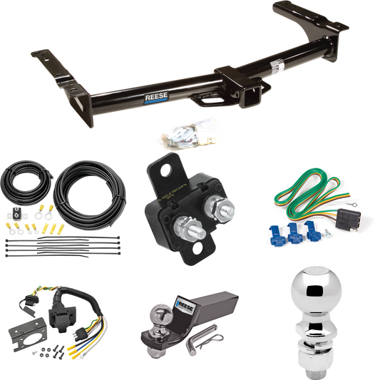 Fits 1975-1983 Ford E-100 Econoline Trailer Hitch Tow PKG w/ 7-Way RV Wiring + 2" & 2-5/16" Ball + Drop Mount By Reese Towpower