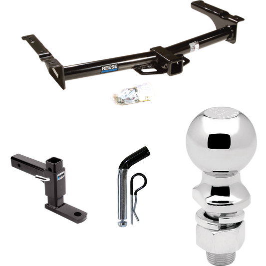 Fits 1975-1983 Ford E-100 Econoline Trailer Hitch Tow PKG w/ Adjustable Drop Rise Ball Mount + Pin/Clip + 2-5/16" Ball By Reese Towpower