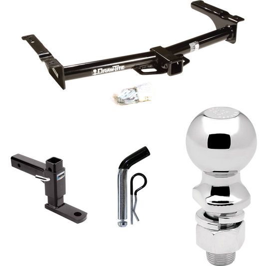 Fits 2003-2014 Ford E-350 Econoline Super Duty Trailer Hitch Tow PKG w/ Adjustable Drop Rise Ball Mount + Pin/Clip + 2-5/16" Ball By Draw-Tite