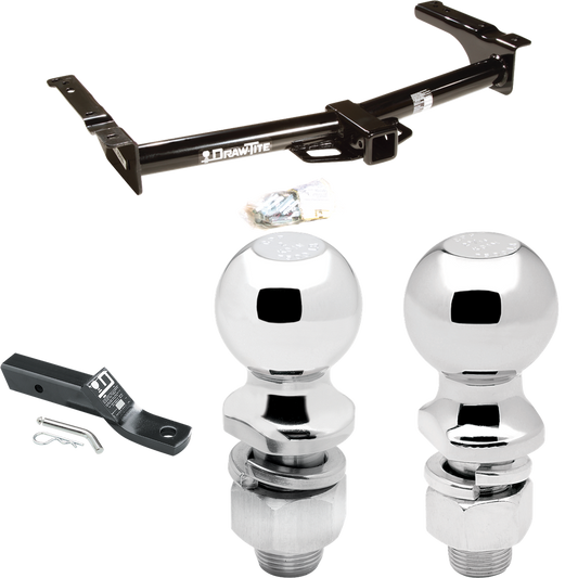 Fits 1975-2014 Ford E-150 Econoline Trailer Hitch Tow PKG w/ Ball Mount w/ 2" Drop + 2" Ball + 2-5/16" Ball By Draw-Tite