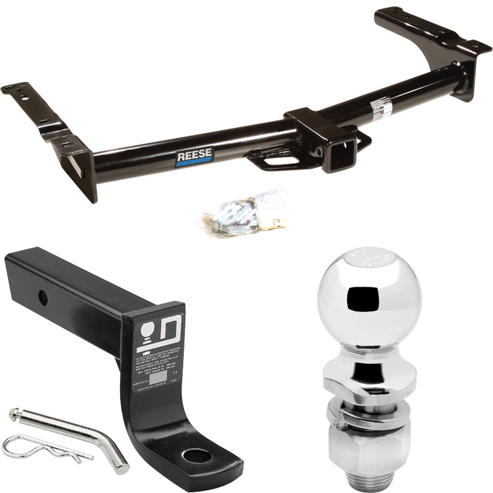 Fits 1975-2014 Ford E-250 Econoline Trailer Hitch Tow PKG w/ Ball Mount w/ 4" Drop + 2" Ball By Reese Towpower