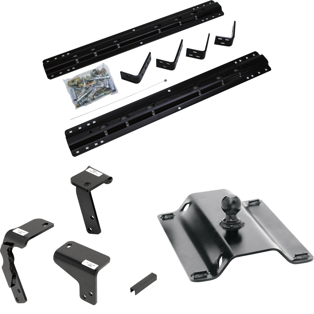 Fits 2019-2023 RAM 1500 Classic Industry Standard Semi-Custom Above Bed Rail Kit + 25K Pro Series Gooseneck Hitch (For 6-1/2' and 8 foot Bed, Except w/Air Suspension, w/o Factory Puck System Models) By Reese