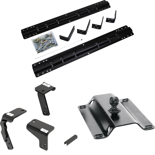 Fits 2019-2023 RAM 1500 Classic Industry Standard Semi-Custom Above Bed Rail Kit + 25K Pro Series Gooseneck Hitch (For 6-1/2' and 8 foot Bed, Except w/Air Suspension, w/o Factory Puck System Models) By Reese