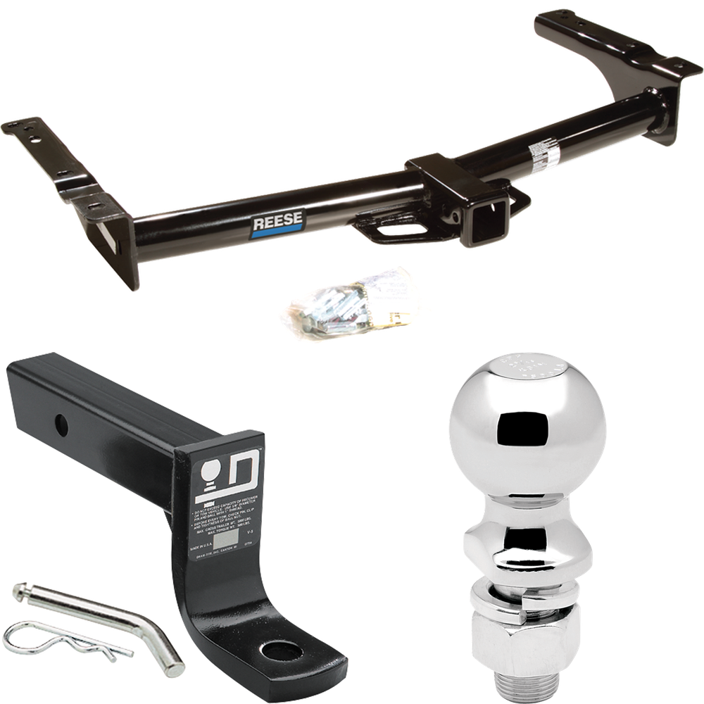 Fits 1975-2014 Ford E-150 Econoline Trailer Hitch Tow PKG w/ Ball Mount w/ 4" Drop + 2-5/16" Ball By Reese Towpower