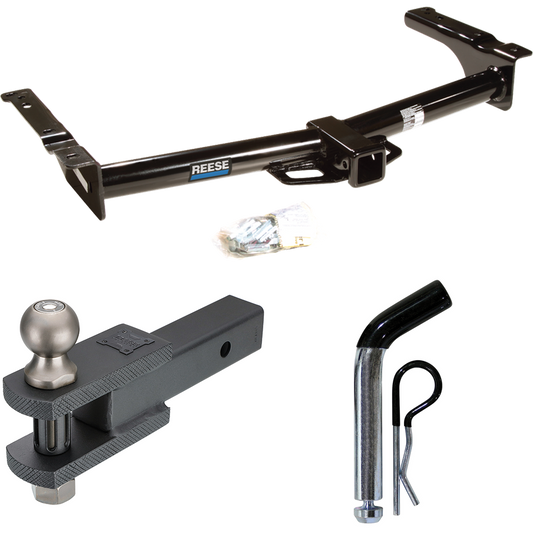 Fits 1975-2014 Ford E-250 Econoline Trailer Hitch Tow PKG w/ Clevis Hitch Ball Mount w/ 2" Ball + Pin/Clip By Reese Towpower