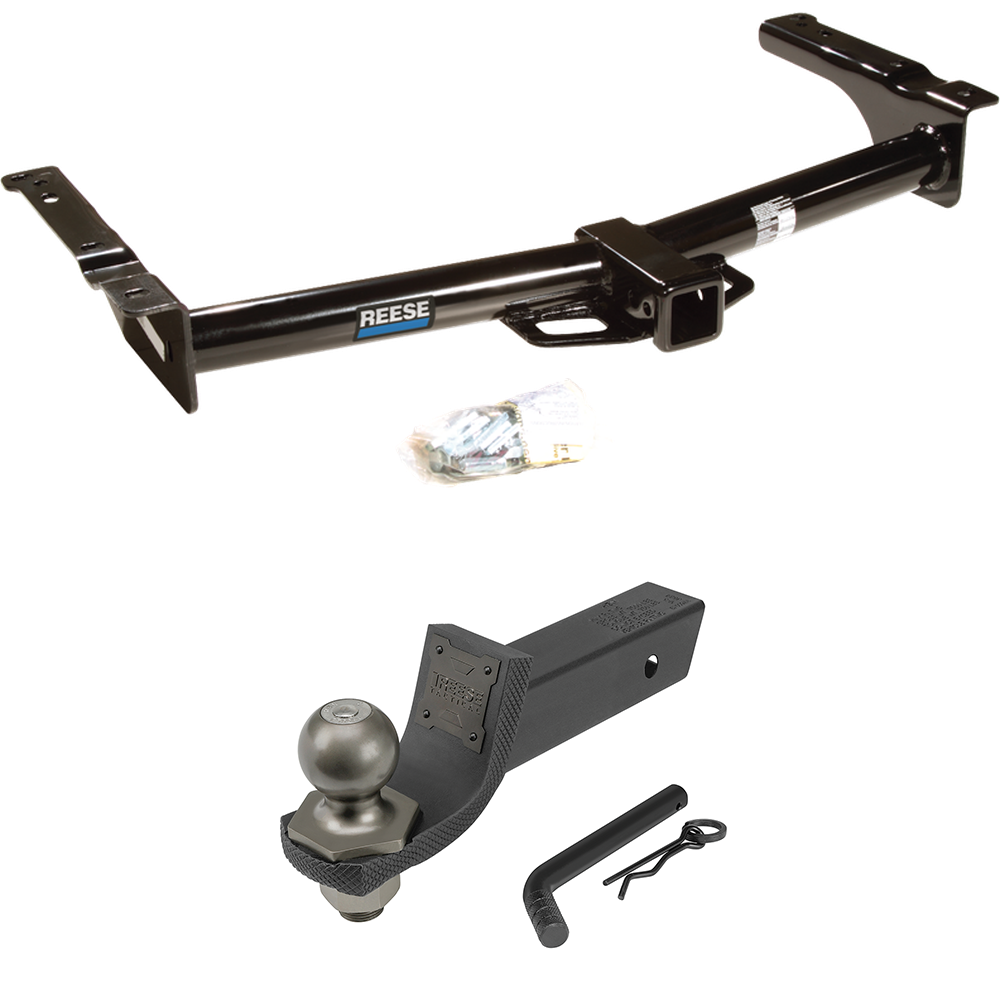 Fits 2003-2007 Ford E-350 Econoline Super Duty Trailer Hitch Tow PKG + Interlock Tactical Starter Kit w/ 2" Drop & 2" Ball By Reese Towpower