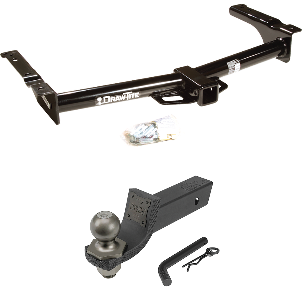 Fits 2003-2007 Ford E-350 Econoline Super Duty Trailer Hitch Tow PKG + Interlock Tactical Starter Kit w/ 2" Drop & 2" Ball By Draw-Tite