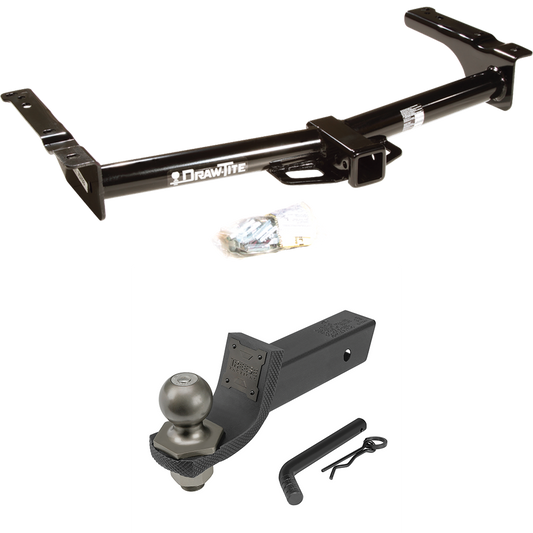 Fits 2003-2007 Ford E-350 Econoline Super Duty Trailer Hitch Tow PKG + Interlock Tactical Starter Kit w/ 2" Drop & 2" Ball By Draw-Tite