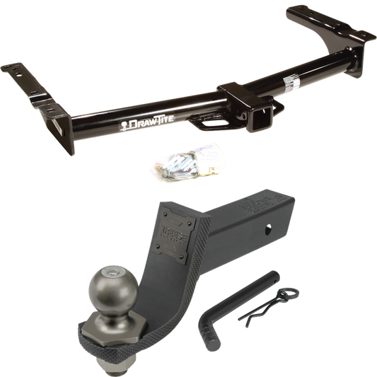 Fits 2009-2012 Ford E-250 Econoline Trailer Hitch Tow PKG + Interlock Tactical Starter Kit w/ 3-1/4" Drop & 2" Ball (For (Prepped Class II Tow Package) Models) By Draw-Tite