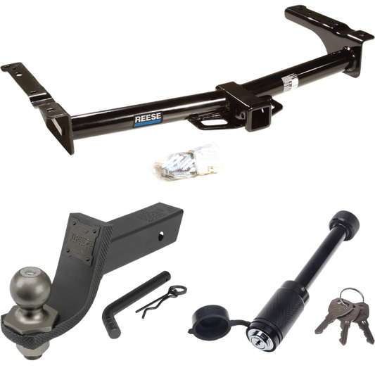 Fits 1975-1991 Ford E-250 Econoline Trailer Hitch Tow PKG + Interlock Tactical Starter Kit w/ 3-1/4" Drop & 2" Ball + Tactical Dogbone Lock By Reese Towpower