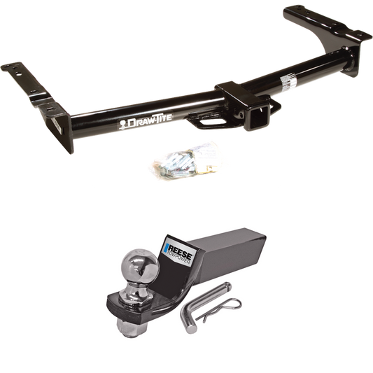 Fits 1975-2014 Ford E-250 Econoline Trailer Hitch Tow PKG w/ Starter Kit Ball Mount w/ 2" Drop & 2" Ball By Draw-Tite