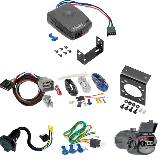 Fits 2013-2014 RAM 3500 7-Way RV Wiring + Pro Series Pilot Brake Control + Plug & Play BC Adapter + 2 in 1 Tester & 7-Way to 4-Way Adapter By Reese Towpower