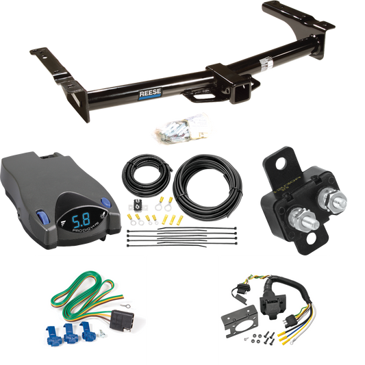 Fits 1975-1991 Ford E-250 Econoline Trailer Hitch Tow PKG w/ Tekonsha Prodigy P2 Brake Control + 7-Way RV Wiring By Reese Towpower