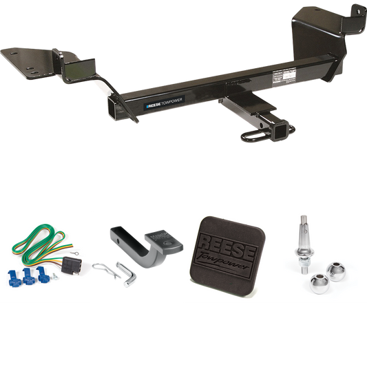 Fits 2005-2009 Buick Allure Trailer Hitch Tow PKG w/ 4-Flat Wiring Harness + Draw-Bar + Interchangeable 1-7/8" & 2" Balls + Hitch Cover (For (Canada Only) Models) By Reese Towpower