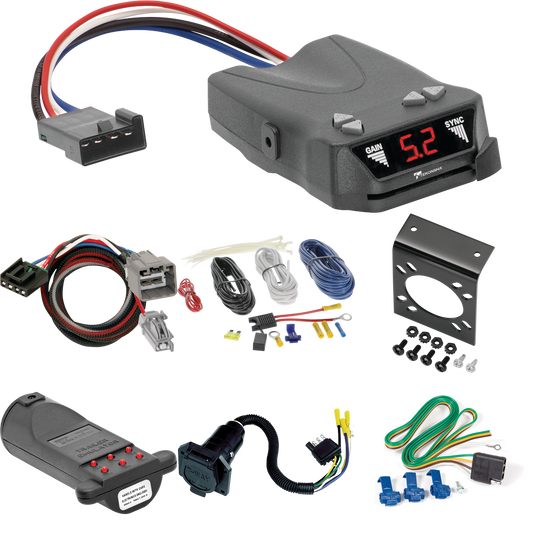 Fits 2013-2014 RAM 3500 7-Way RV Wiring + Tekonsha Brakeman IV Brake Control + Plug & Play BC Adapter + 7-Way Tester and Trailer Emulator By Reese Towpower