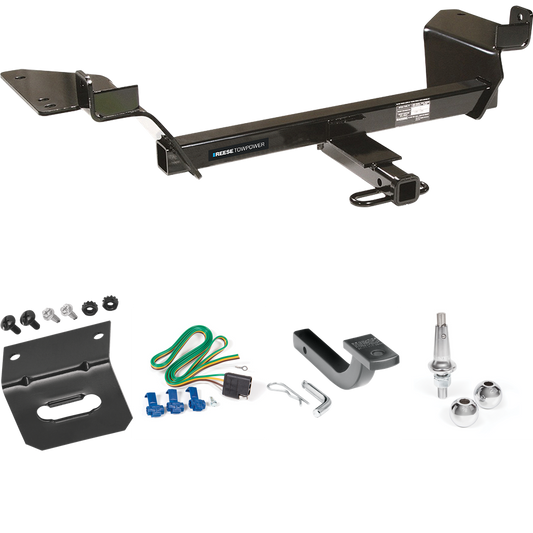 Fits 2005-2009 Buick LaCrosse Trailer Hitch Tow PKG w/ 4-Flat Wiring Harness + Draw-Bar + Interchangeable 1-7/8" & 2" Balls + Wiring Bracket (Excludes: Super Models) By Reese Towpower