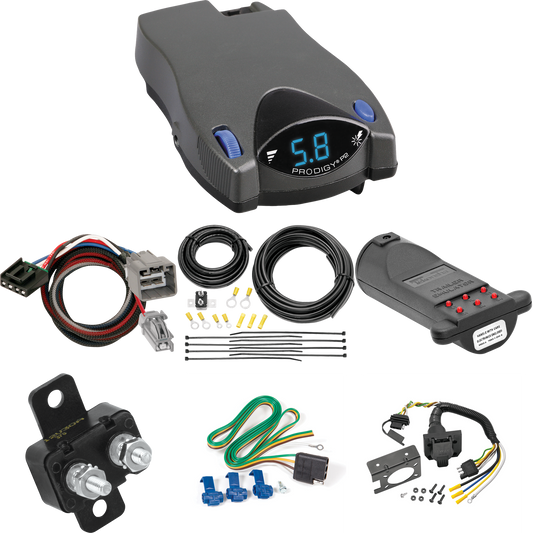 Fits 2013-2014 RAM 2500 7-Way RV Wiring + Tekonsha Prodigy P2 Brake Control + Plug & Play BC Adapter + 7-Way Tester and Trailer Emulator By Reese Towpower