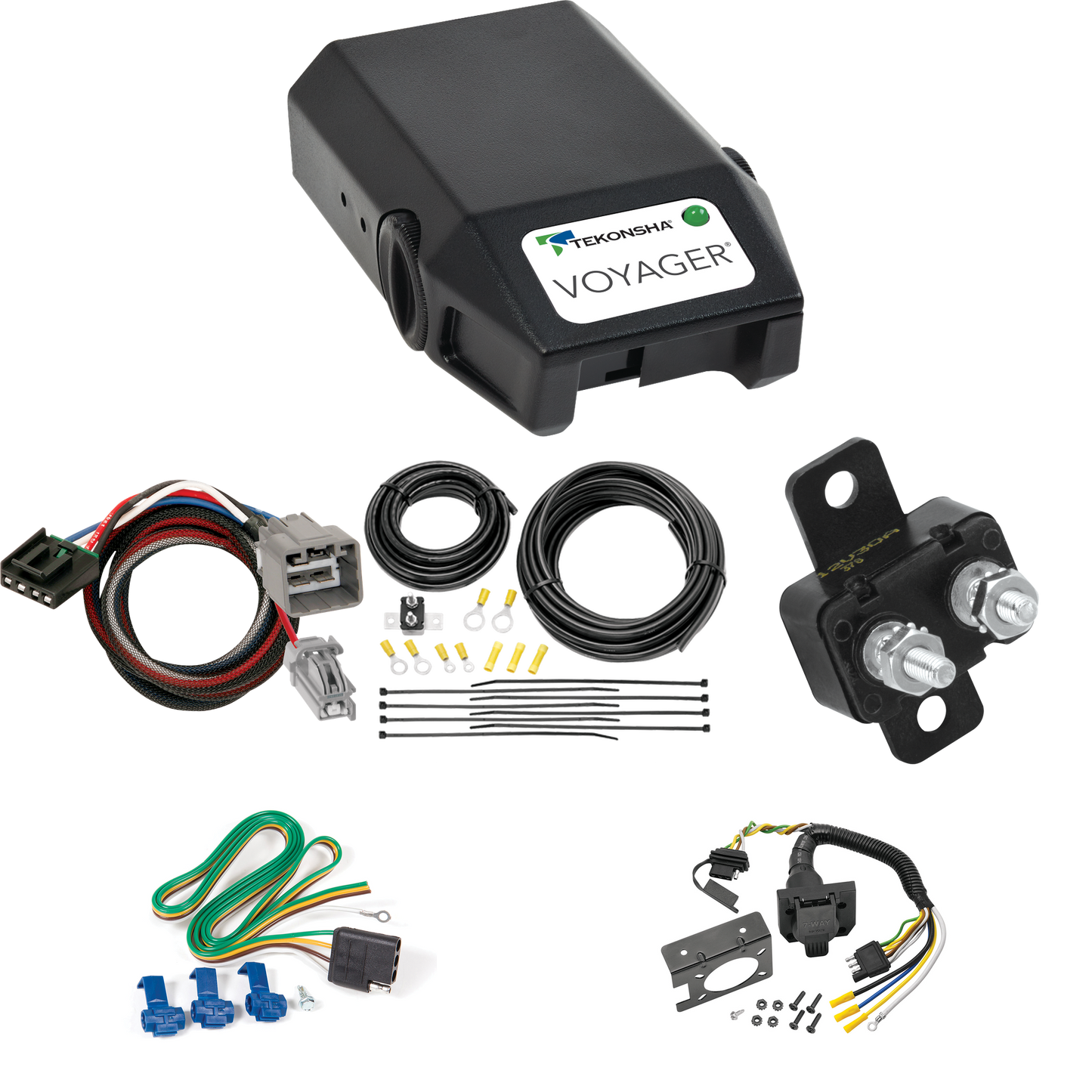 Se adapta al cableado de RV de 7 vías RAM 2500 2013-2014 + control de freno Tekonsha Voyager + adaptador BC Plug &amp; Play de Reese Towpower