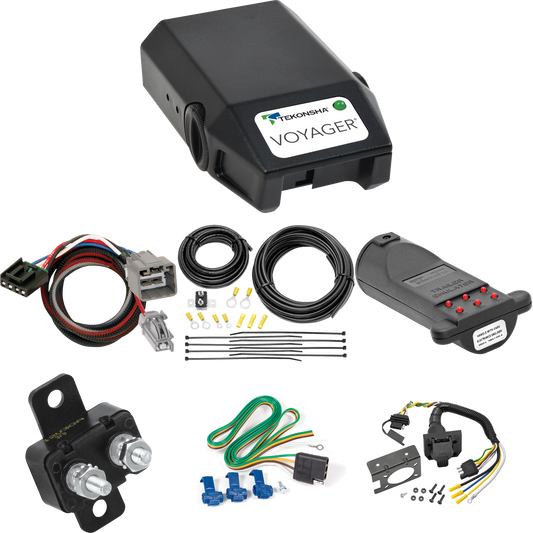 Fits 2013-2014 RAM 1500 7-Way RV Wiring + Tekonsha Voyager Brake Control + Plug & Play BC Adapter + 7-Way Tester and Trailer Emulator By Reese Towpower