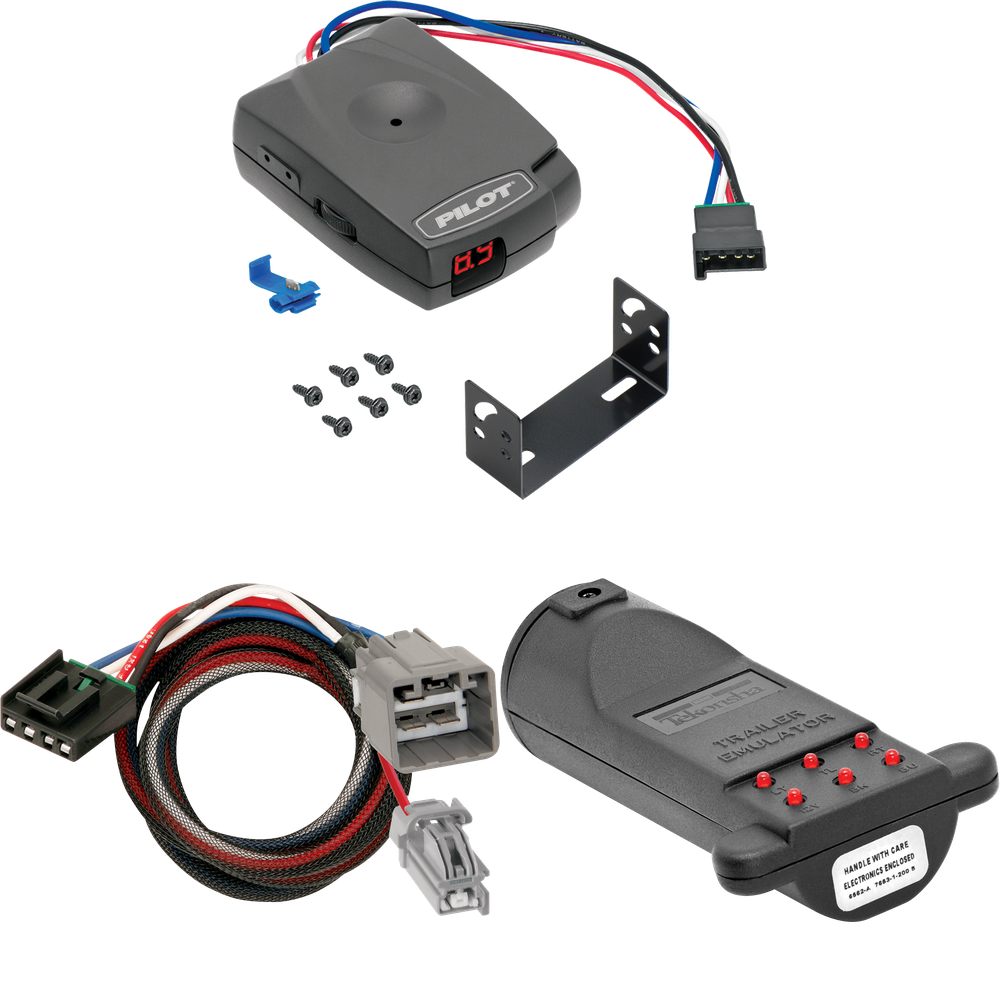 Compatible con control de freno piloto RAM 3500 Pro Series 2013-2014 + adaptador BC Plug &amp; Play + emulador de remolque de probador de control de frenos de Pro Series