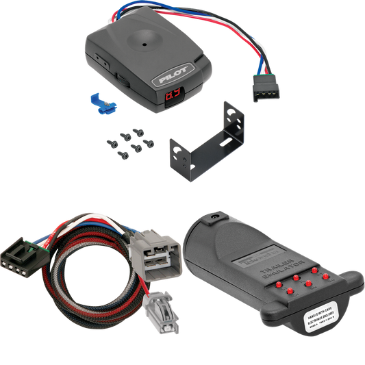 Compatible con control de freno piloto RAM 3500 Pro Series 2013-2014 + adaptador BC Plug &amp; Play + emulador de remolque de probador de control de frenos de Pro Series