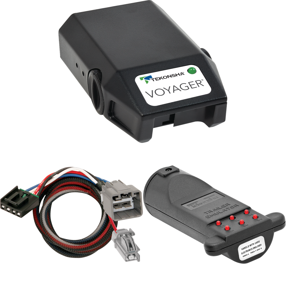 Fits 2013-2014 RAM 3500 Tekonsha Voyager Brake Control + Plug & Play BC Adapter + Brake Control Tester Trailer Emulator By Tekonsha