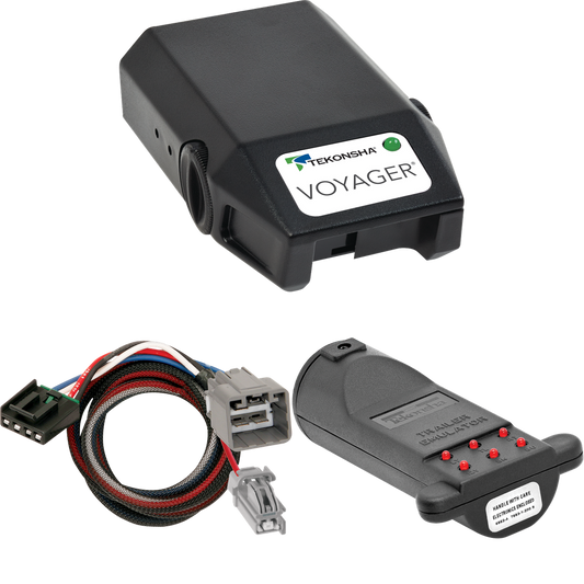 Fits 2013-2014 RAM 3500 Tekonsha Voyager Brake Control + Plug & Play BC Adapter + Brake Control Tester Trailer Emulator By Tekonsha