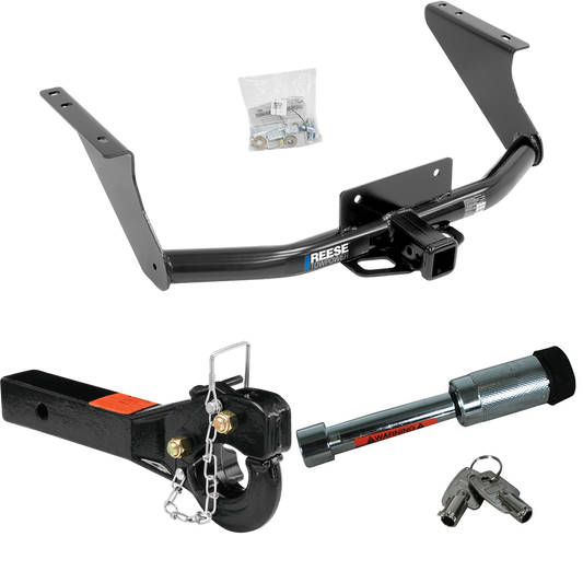 Fits 2011-2018 RAM 1500 Trailer Hitch Tow PKG w/ 10K Pintle Hook + Hitch Lock By Reese Towpower