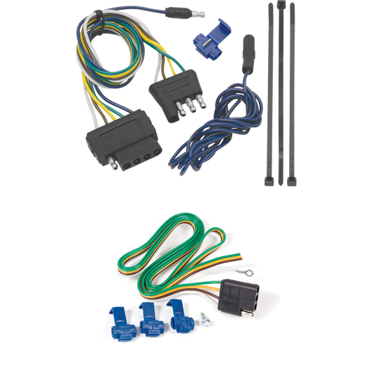 Fits 1995-1998 Dodge B2500 Vehicle End Wiring Harness 5-Way Flat (Excludes: w/Factory Step Bumper Models) By Reese Towpower