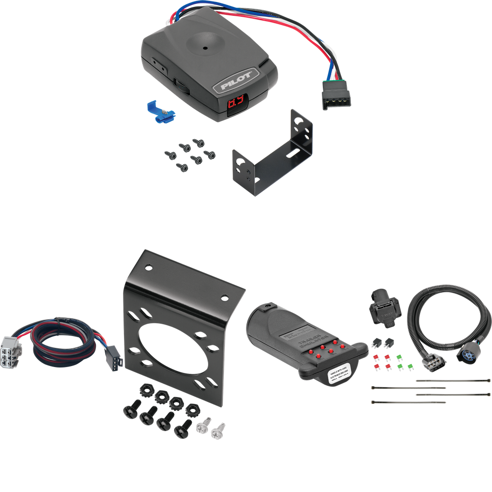 Se adapta al cableado de RV de 7 vías Buick Enclave 2013-2017 + control de freno piloto serie Pro + adaptador BC Plug &amp; Play + probador de 7 vías y emulador de remolque de Tekonsha