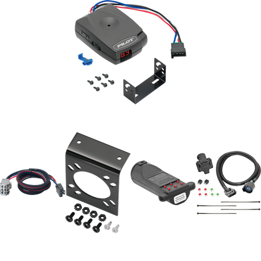 Se adapta al cableado de RV de 7 vías Buick Enclave 2013-2017 + control de freno piloto serie Pro + adaptador BC Plug &amp; Play + probador de 7 vías y emulador de remolque de Tekonsha