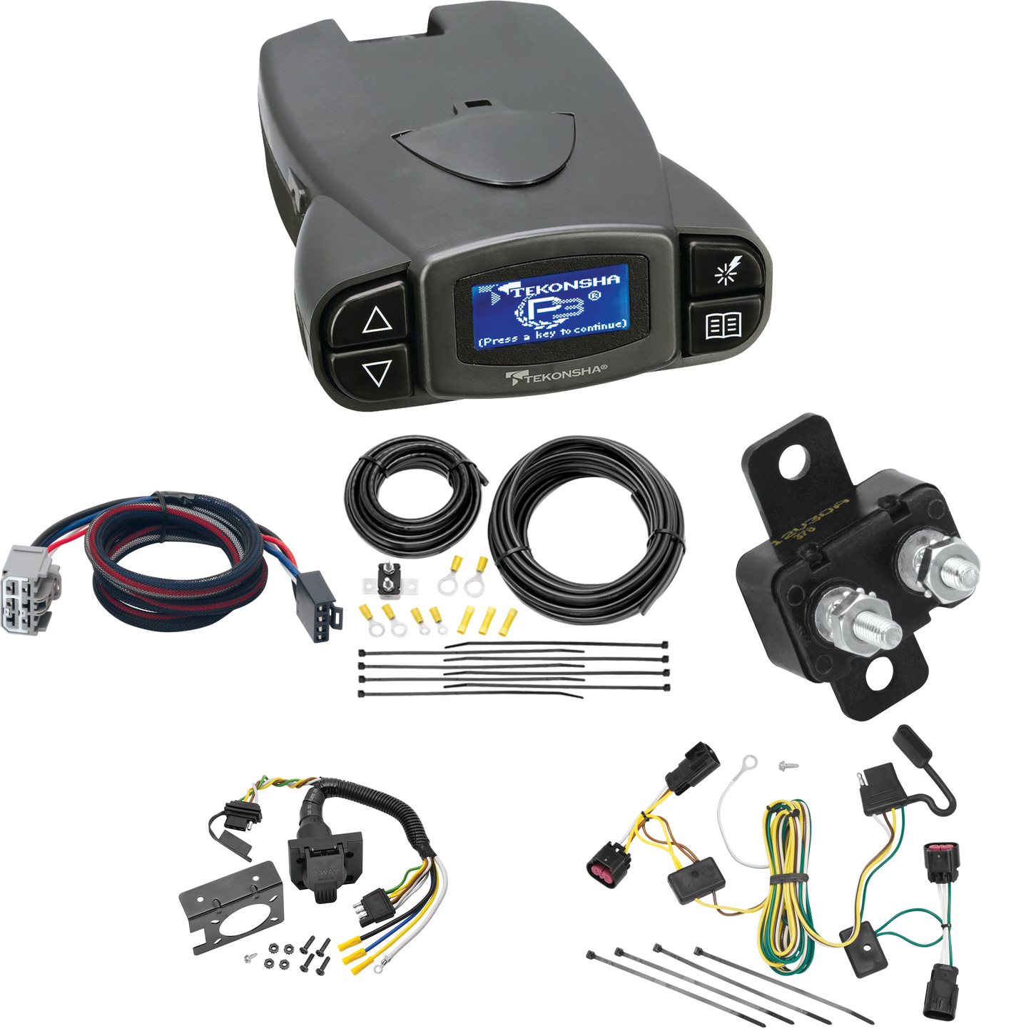 Fits 2008-2012 Buick Enclave 7-Way RV Wiring + Tekonsha Prodigy P3 Brake Control + Plug & Play BC Adapter By Tekonsha