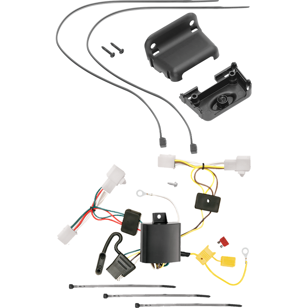 Tekonsha se adapta al arnés de cableado del remolque del extremo del vehículo de 4 planos Toyota Prius 2010-2015 + soporte de cableado