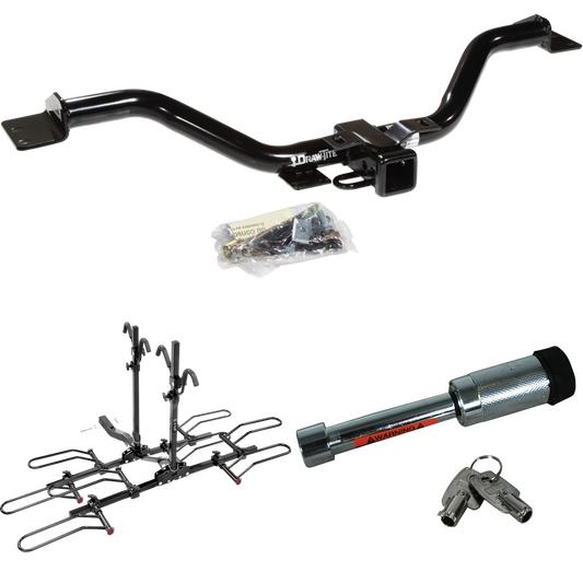 Se adapta al paquete de enganche de remolque Saturn Outlook 2007-2009 con portaequipajes estilo plataforma para 4 bicicletas + bloqueo de enganche de Draw-Tite